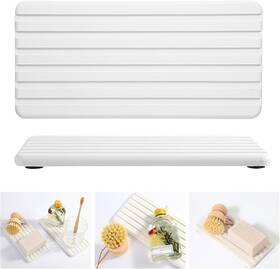 Bd-wsz0001-wt Plouta Home Sink Caddy 2pcs Instant Dry Kitchen Organizer Sponge Holder For White