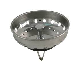 Pp820-50 Plumb Pak 3-1/2 Inch Brushed Silver Stainless Steel Strainer Basket