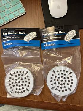 119138 Premier Lot Of 2 3-1/2 Inch Flat Strainer Plate