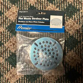 283171 Premier 3-1/2 Inch Stainless Steel Flat Waste Strainer Plate Durable Quality 283171 Premier 3-1/2 Inch Stainless Steel Flat Waste Strainer Plate Durable Quality