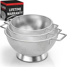 Priority Chef 060744732433 Prioritychef Premium Stainless Steel Colander For Kitchen Durable Rice And P