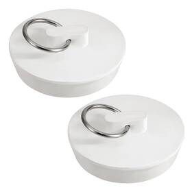 615529 Psyqtsuary Rubber Sink Stopper 2 Pcs 1-3/4 Inch Drain Plug White Bath For Tub With Hanging