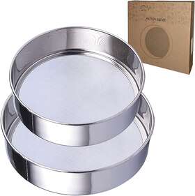 Puheto 445014418442 Sieve Fine Mesh Stainless Steel Round Sifter For Baking Flour 8 Inch 40 Puheto 445014418442 Sieve Fine Mesh Stainless Steel Round Sifter For Baking Flour 8 Inch 40