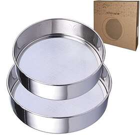Puheto 785212522471 Sieve Fine Mesh Stainless Steel Round Sifter For Baking Flour 8 Inch 40 Puheto 785212522471 Sieve Fine Mesh Stainless Steel Round Sifter For Baking Flour 8 Inch 40