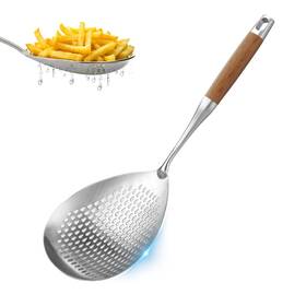 Pundin-1 Pundin 763977348536 Skimmer Slotted Spoon 16.7in Stainless Steel Ladle Pasta Spide