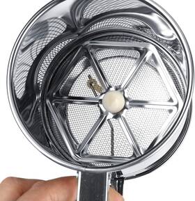 Qiiluw8iosz7qv6 Qiilu Flour Sifter Stainless Steel Handheld Manual Sieve Strainer Kitchen Baking Tool