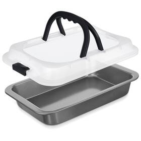B0f1cmgg45 Qinyoung 1 Pc Non-stick 9x13 Inch Rectangular Cake Baking Pan With Lid And Handle