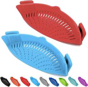 Qiunizadila 313108369369 2 Pcs Clip On Strainer Pot For Pasta Meat Vegetables Fruit Silicone S