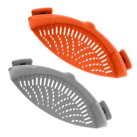 Qiunizadila 699939472172 2 Pcs Clip On Silicone Strainer - Fit All Pots And Bowls