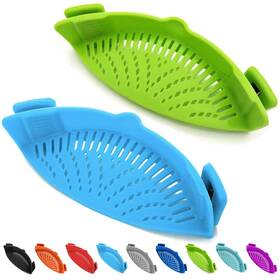 Qiunizadila 699963642220 Clip-on Kitchen Food Strainer For Spaghetti Pasta Meat Fruits Vegetables. Sil