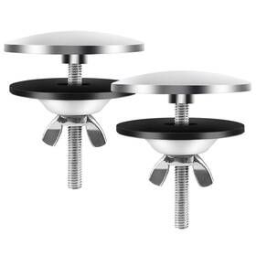 520863 Quadafy 2 Pieces Silver Inch Kitchen Sink Hole Covers Stainless Steel Wash Basin Tap