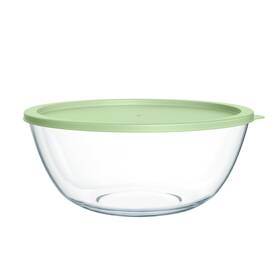 B0dsjr19hw Quald Extra Large Clear Glass Mixing Bowls - 4.7 Quart Salad Cooking Baking
