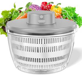 Qulable 711181865325 Large Salad Spinner 4.3 Qt 10s Super Quick Auto Dehydration Easy Press