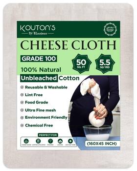 Rj-cc-4m Raajsee 100% Unbleached Cheese Cloths - Grade 100-50 Sq Feet 5.5 Yards Organic C
