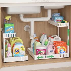 Rl0039-wh-2 Realinn Under Sink Organizers And Storage 2 Tier Expandable Pack White Rl0039-wh-2 Realinn Under Sink Organizers And Storage 2 Tier Expandable Pack White