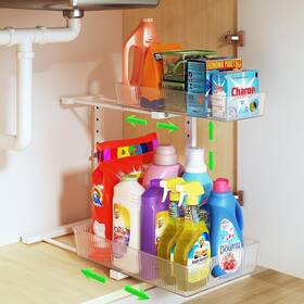 Rl0043 Realinn Under Sink Organizer Height Adjustable 1 Pack Clear Rl0043 Realinn Under Sink Organizer Height Adjustable 1 Pack Clear