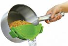 Rebecca Gainwell Snap And Strain Pan Strainer Clip-on Silicone For Food To 738614584547