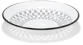 Jl-4926 Red Co. Enamelware Metal Classic 9.5 Inch Round Flat Food Strainer Colander