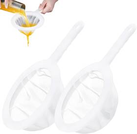 Redanha 726084754171 2 Piece Fine Nylon Mesh Strainer Kitchen Food Yogurt Sieve Plastic Col