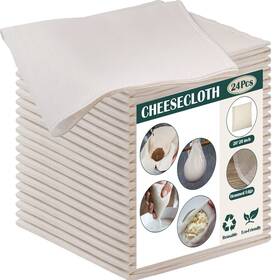 Eo-reginary-666 Reginary 24 Pcs Cheese Cloths Bulk Grade 100 Hemmed Cheesecloth For Straini Eo-reginary-666 Reginary 24 Pcs Cheese Cloths Bulk Grade 100 Hemmed Cheesecloth For Straini