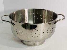 Y994 Revere Ware Large Stainless Steel Kitchen Strainer Colander Double Handle 10 Inch