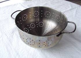 Yc95 Revere Ware Large Stainless Steel Kitchen Strainer Colander Double Handle 10 Inch