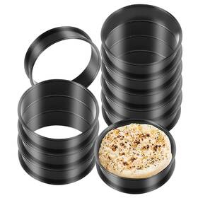 B0d399b41n Richsc-pan 10pk Non-stick Crumpet/english Muffin Rings 4 Inch Stainless Steel