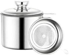 Riipoo 445017478436 Bacon Grease Container 34oz Saver With Strainer For Kitchen