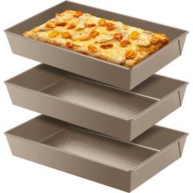 14x10x2.36in Rimcereal B0dy19dctt 3 Pcs Detroit Style Pizza Pan Deep Non-stick Carbon St