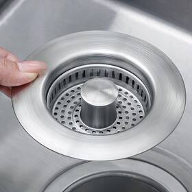 Js-01 Rlqxg 3 In 1 Kitchen Sink Drain Strainer 304 Stainless Steel Pop Up Anti-clogging