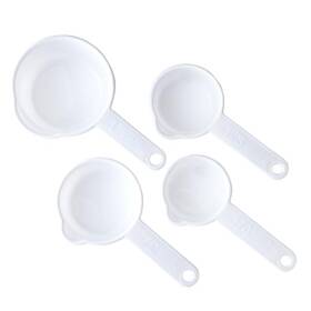 Rmg-mc4pwpl Rocky Mountain Goods Measuring Cup Set - 4-piece Durable Plastic 1 White