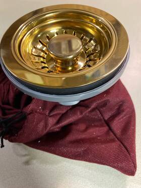 738eg Rohl Kitchen Basket Strainer In English Gold