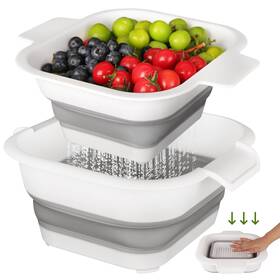 Cldso220240305 Rottogoon Collapsible Colander Set With Strainer Bowl 2 In 1 Fruit Washing Basket Cldso220240305 Rottogoon Collapsible Colander Set With Strainer Bowl 2 In 1 Fruit Washing Basket