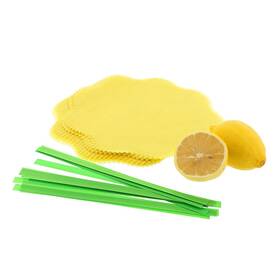 Rlc10y Royal Flat Yellow Lemon Wraps With Green Ribbons Package Of 250 Rlc10y Royal Flat Yellow Lemon Wraps With Green Ribbons Package Of 250