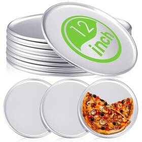 B0bw8zmjmt Rtteri 12 Pc Aluminum Pizza Pan Set Round Inch For Pie Cake Restaurant