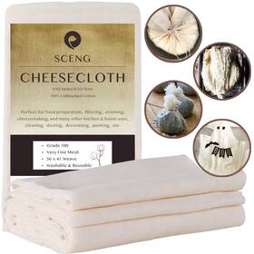 S.ceng 608571784703 Cheesecloth Grade 90 36 Sq Feet Reusable 100 Unbleached Cotton Fabric Ultra Fin S.ceng 608571784703 Cheesecloth Grade 90 36 Sq Feet Reusable 100 Unbleached Cotton Fabric Ultra Fin