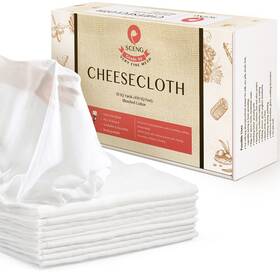 S.ceng 608571784741 White Bleached Cheesecloth Bulk Grade 90 450 Sq Feet Ultra Fine Reusable C