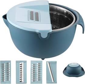 Saebume 744110671636 4-1 Colander With Bowl Set Multifunction Food Strainers And Colanders For Kitche