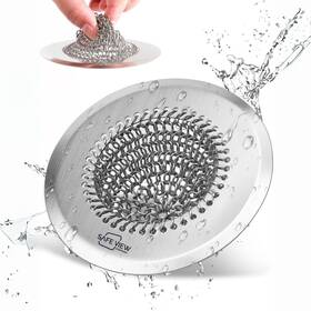 Svc-strainer1 Safe View Company Inch Sir Drainalot Kitchen Sink Drain Strainer Reversible Chain Innovation Non