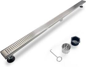 7.38627e Sanitemodar 11 Linear Shower Drain 60 Inch Removable Square Hole Panel Aisi Brushed 7.38627e Sanitemodar 11 Linear Shower Drain 60 Inch Removable Square Hole Panel Aisi Brushed