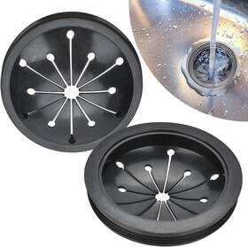 Sk254784 Sankoly 2 Pack Garbage Disposal Splash Guard 3-1/8 Inch Collar Sink Baffle Black