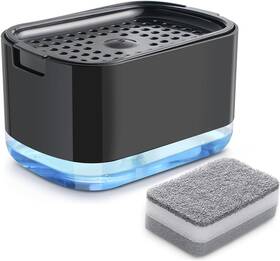 Pd01 Scuvleos Dish Soap Dispenser And Sponge Support Sink Pump Black