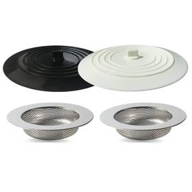 Seatery 791535452180 4pcs Kitchen Sink Stopper Strainer 6 Inch Round Large Silicone Drain Co