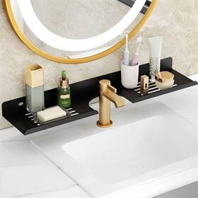 Sf918 Setgame 17 Inch Metal Bathroom Shelf For Kitchen Sponge Black