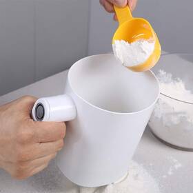 Shanshan 694330630800 Flour Sifter Electric Sieve Cooking Stainless Steel Mesh Shaker Kitchen Cakes