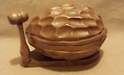 Huge13x8.5 Shape Nut Bow Walnut Utensils Wood Americana " Cracker 6 Mallet Vtg