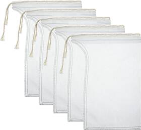 Shappy 744759619402 Compost Tea Bag Pump Strainer Mesh Filter With Drawstring 600 M Fo