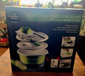 Sharper Image 709996634427 4-in-1 Salad Spinner And Mandoline Slicer New Open Box