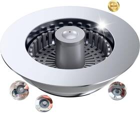 Shengzhoushi Hehan Maoyi Youxiangongsi 313052168155 Kitchen Sink Drain Strainer 3 In 1 Stopper