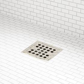 Sh608pn Signature Hardware 446698 Menlo Square Shower Drain - Polished Nickel